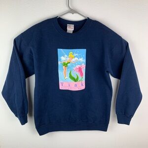 Vintage Disney Store Tinkerbell Sweatshirt Blue Women’s Medium